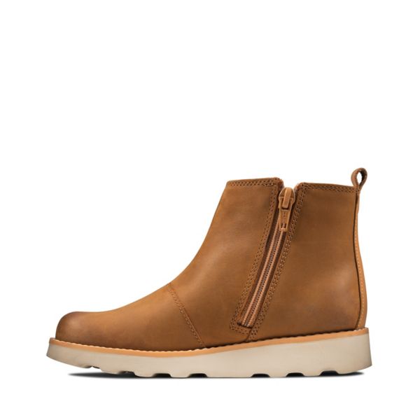 Clarks Boys Crown Halo Kid Casual Shoes Brown | CA-7640389